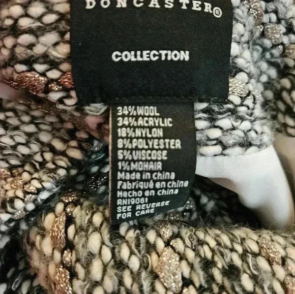 Doncaster Wool Collarless Dark Academia Corporate jacket Size 10. - Picture 4 of 6